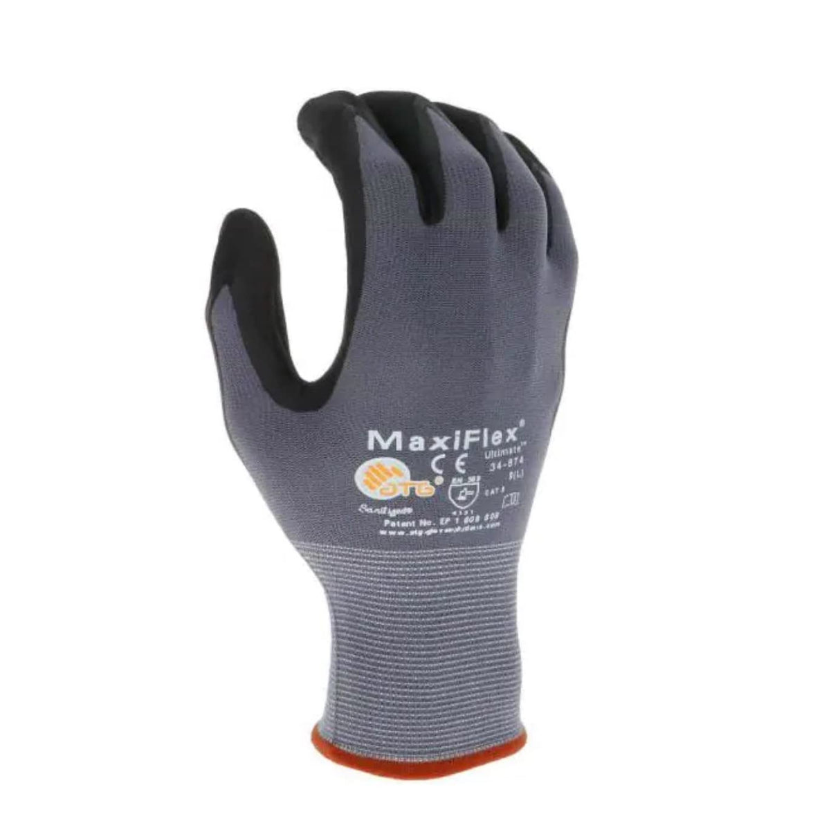 MaxiFlex 34-874 Ultimate Foam Nitrile Palm Coated Gloves, Gray, SMALL (Pack of 3 - Pairs)