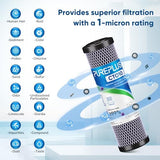 1 Micron 2.5" x 10" Whole House CTO Carbon Water Filter Cartridge Replacement for Under Sink Water Filter System, Dupont WFPFC8002, WFPFC9001, FXWTC, SCWH-5, WHEF-WHWC, WHCF-WHWC, AMZN-SCWH-5, 2Pack