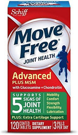 Move Free Advanced Plus MSM, 120 tablets - Joint Health Supplement with Glucosamine and Chondroitin (Pack of 12)