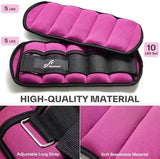 Sportneer Adjustable Ankle Weights 1 Pair 2 4 6 8 10 Lbs Leg Weight Straps for Women Men, Weighted Ankle Weights Set for Gym,Fitness, Workout,Walking, Jogging,1-5 lbs Each Ankle, 1 Pair 2-10 lbs