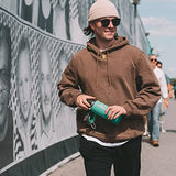 Farsea Insulated Water Bottle With Paracord Handle, Protective Boot and 2 Lids (Straw Lid & Spout Lid), Stainless Steel Water Bottle Wide Mouth, Double Wall Sweat-Proof BPA-Free, 24 oz