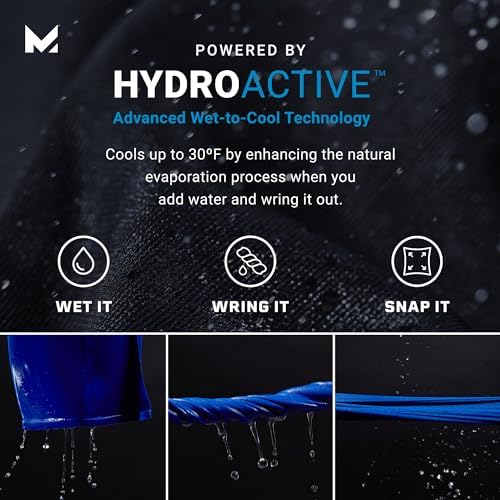 MISSION Original Cooling Towel - Soft, Durable Microfiber - Cools Up to 2 Hours - UPF 50 Sun Protection - Machine Washable