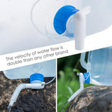 Collapsible Water Container Jug with Spigot, 2 Packs 5.3 Gallon BPA Free Camping Water Storage Carrier for Outdoor Hiking Backpacking & Emergency Survival Kit, Foldable Portable Canteen
