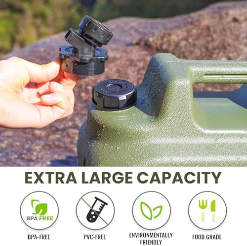 3.5 Gallon Camping Water Container with Spigot/Tool Bag, Camping Water Container BPA Free Water Storage with Spigot No Leakage Portable Emergency Water Tank,Multifunction Water Storage