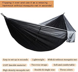 Camping Hammock with Mosquito Net, Double & Single Lightweight Portable Hammocks with Tree Straps, Parachute Hammock for Camping, Backpacking