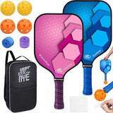 Pickleball-Paddles-Set of 4 or 2 Rackets by JoncAye, USAPA Approved Pickle-Ball Equipment with Balls, Bag, Accessories, Fiberglass Graphite Pickleball Racquet Set for Men, Women, Kids, Adults