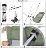 MARCHWAY Lightweight Folding High Back Camping Chair with Headrest, Portable Compact for Outdoor Camp, Travel, Picnic, Festival, Hiking, Backpacking (Highback Green)