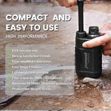 Purewell Water Purifier Pump with Replaceable Carbon 0.01 Micron Water Filter, 4 Filter Stages, Portable Outdoor Emergency and Survival Gear - Camping, Hiking, Backpacking