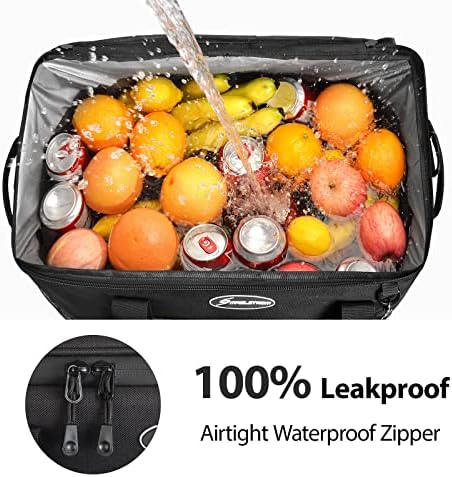 Maelstrom Soft Cooler Bag,Collapsible Soft Sided Cooler,24/30/60/75 Cans Beach Cooler,Ice Chest,Large Leakproof Camping Cooler,Portable Travel Cooler for Grocery Shopping,Camping,Road Trips