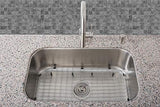 Serene Valley Sink Protector Grid 26-1/16" x 14-1/16", Centered Drain with Corner Radius 3-1/2", 304 Stainless Steel Material NLW2614C