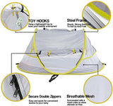 Green Pipe Baby Pop Up Tent - UPF 50+ Sun Shade with Mosquito Net, Beach Umbrella for Girls & Boys