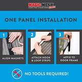 Magic Mesh Deluxe, Black | Magnetic Screen Door, Heavy Duty, Magnetic Closure, Door Net, Patio Screen, Sliding Door Screen, Bug Screen for Doorways, Kid & Pet Friendly | Size 39" x 83" (Pack of 2)