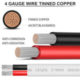 4 Gauge Marine Wire Duplex Marine Grade Wire,4 AWG 6ft Tinned Copper Boat Electrical Cable for Boat/Automotive/RV/Camper Outdoor Use