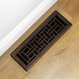 Decor Grates AJH414-RB Oriental Floor Register, 4x14 Inches, Rubbed Bronze Finish