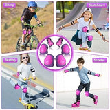 Kids Protective Gear Set Knee Pads for Kids 3-14 Years Toddler Knee and Elbow Pads with Wrist Guards 3 in 1 for Skating Cycling Bike Rollerblading Scooter