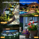 GIGALUMI 8 Pack Solar Lights Outdoor Waterproof, LED Solar Garden Lights, Outdoor Decorations, Garden Decor for Yard, Patio, Landscape, Planter, Walkway (Cold White)