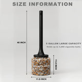 Aluminum 5 Gallon Cigarette Butt Disposal Outdoor, Durable Smoker’s Outpost Site Saver Cigarette Receptacle, Large All Weather Outdoor Ashtray 40" H x 12" Diameter, Black
