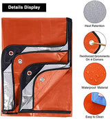 RedSwing Heavy Duty Survival Blanket, Waterproof Emergency Thermal Tarp, Multipurpose Reflective Insulated All Weather Blankets for Camping Hiking, Orange