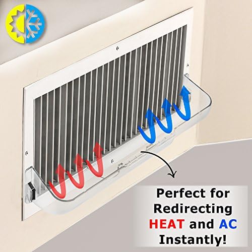 Home Intuition Air Vent Deflector - Non Melting, Adjustable Magnetic Heat and AC Deflector 8.5" to 15" for Vents, Sidewall, and Ceiling Registers, 4 Pack