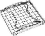 CAMPINGMOON Portable Folding Camping Campfire Grill over Fire Split Stoves 304 Stainless Steel (Grid wire (MS-1011))