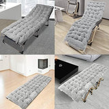 REDCAMP Folding Cot Pads for Sleeping Extra Thick, Soft Comfortable Velvet & Corduroy Cotton Camping Cot Mattress Pad for Backpacking Hiking, Black Blue Brown Grey 75x30 inches