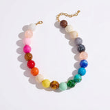 AGHTLZX Colorful Beaded Necklace for Women