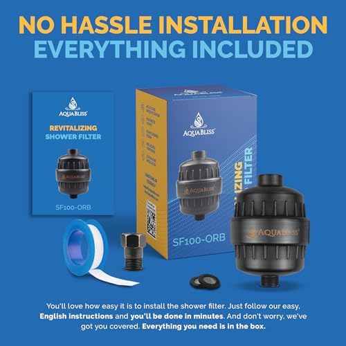 AquaBliss High Output Revitalizing Shower Filter - Reduces Dry Itchy Skin, Dandruff, Eczema, and Dramatically Improves The Condition of Your Skin, Hair and Nails - Oil Rubbed Bronze (SF100-ORB)