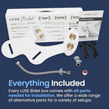 LUXE Bidet NEO 120 - Self-Cleaning Nozzle, Fresh Water Non-Electric Bidet Attachment for Toilet Seat, Adjustable Water Pressure, Rear Wash (Gold)