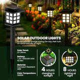 GIGALUMI Solar Outdoor Lights，10 Pack LED Solar Lights Outdoor Waterproof, Solar Walkway Lights Maintain 10 Hours of Lighting for Your Garden, Landscape, Path, Yard, Patio, Driveway