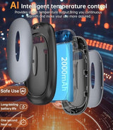 Hand Warmers Rechargeable with 10000mAh Charging Case, 2000mAh Portable Hand Warmers 2 Pack, Reusable Electric Pocket Heater for Hunting, Camping Gear, Outdoors, Gifts for Christmas