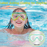 Seago Kids Swim Goggles Snorkel Diving Mask for Youth(5-15), Anti-Fog 180° Clear View