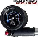 BV Mini Bike Pump Portable Frame Pump, Air Ball Pump Inflator with Ball Pump Needles, Fits Presta & Schrader- Smart Valve