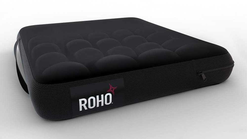 ROHO MOSAIC Cushion, Heavy Duty, Inflatable Seat Cushion for Office Chair, Wheelchair, Cars, Home Living, & Back Pain Support, Adjustable Cushion with Stretchable Cover & Non-Skid Bottom, 18" x 16"