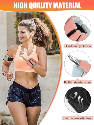 Wrist Ankle Weights Set of 2(1 lb/2 lbs Each) Adjustable Weights Training Intensity for Strength Training Walking Running Yoga Pilates Jogging for Women Men