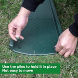 Splash Blocks for Gutters Downspouts, 24" Downspout Extensions for Rain Water Drainage, Thickened Gutter Splash Guard with Fixing Piles(2 Pack, Green)