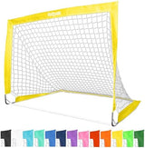 GoSports Portable Soccer Goals for Kids - 13 Color Options - Choose 4 x 3 ft or 6 x 4 ft - Team Tone Pop Up Nets for Backyard