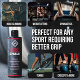 SURVIVOR Liquid Chalk – Gym Chalk for Weightlifting, Rock Climbing, Bouldering, Gymnastics, Pole Grip, & More - Lifting Chalk & Climbing Chalk for Dry Hands