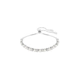 Swarovski Matrix Bracelet, Crystal Pearl, Round Cut, Clear, Rhodium Finished
