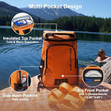 Backpack Cooler Insulated Leak Proof 30/45 Cans, 2 Insulated Compartments Thermal Bag, Portable Lightweight Beach Travel Camping Lunch Backpack for Men and Women