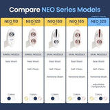 LUXE Bidet NEO 320 - Hot and Cold Water, Self-Cleaning, Dual Nozzle, Non-Electric Bidet Attachment for Toilet Seat, Adjustable Water Pressure, Rear and Feminine Wash, Lever Control (Rose Gold)