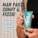 Super Fresh Ball Deodorant Powder Lotion Comfort Cream for Man Parts Groin Butt and Body Hygiene Controls Odor Stops Chafing and Itch Absorbs Sweat Aluminum Free Formula in 4 oz Twin Pack