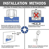 Brass Oil-Rubbed Bronze Shower Wand Holder - Adjustable Handheld Shower Head Bracket - Drill Free Glue Installation