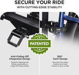 E-Bike Rack with Ramp, Hitch 2 Bike Rack, 200 lbs Capacity Electric Bike Carrier, Foldable Platform Mount for Cars, Trucks, SUVs, Minivans, Up to 5-Inch Fat Tire for 2'' Receiver
