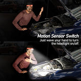 Headlamp Flashlight, 2-Pack Super Bright LED Rechargeable Headlight - Spotlight&Floodlight Combination,Sensor Control, 8 Modes,IPX5 Waterproof, 20+Hrs Runtime for Camping-Orange