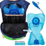 Kids Hydration Backpack, Hiking Backpack for Boys or Girls with 1.5L Water Bladder