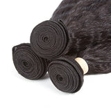 Kinky Straight Bundles, Kerriana 20 22 24 Inch Human Hair Bundles 100% Unprocessed Brazilian 3 bundles For Black Women Natural Black Color
