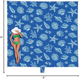 WEKAPO Beach Blanket Waterproof Sandproof Oversized, Extra Large Beach Mat Sand Free, Lightweight & Compact Sand Free Mat with 6 Stakes & 4 Corner Pockets