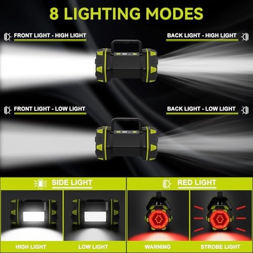 AlpsWolf 2 Pack Camping Lantern Rechargeable, LED Camping Flashlight, 4800 Capacity, 8 Modes Portable Camping Light for Emergency, Hurricane,Hiking, Power Outages, Camping Essentials