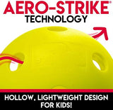 Franklin Sports Plastic Softballs - MLB - Includes 6 Balls for Batting Practice or Backyard Baseball Play - Replacement Balls – 90mm Official Baseball Size - Yellow