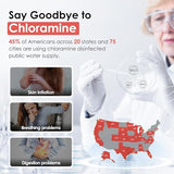 Waterdrop 10UB-CM 6 Months Under Sink Water Filter for 99% Chloramine Reduce- Ideal for California, Florida and Washington- NSF/ANSI 42 Certified- with Brushed Nickel Faucet(Include: System+ Faucet)